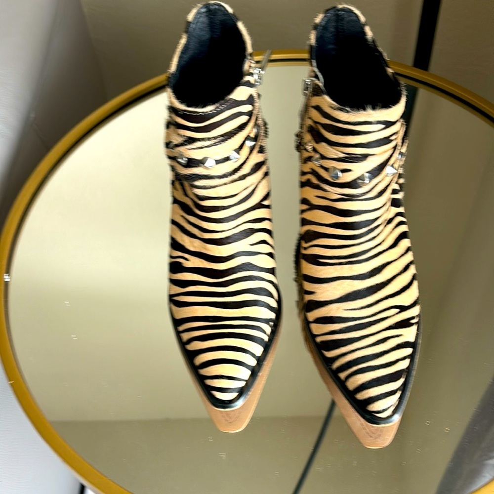 Zebra print bootie